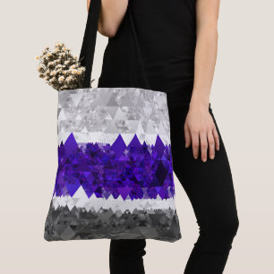 Bolsa Tote Bandeira do Orgulho Boho Geométrico Mod Retro Grey