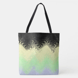 Bolsa Tote Bandeira do Orgulho Cassgender Abstrata Marmorizad