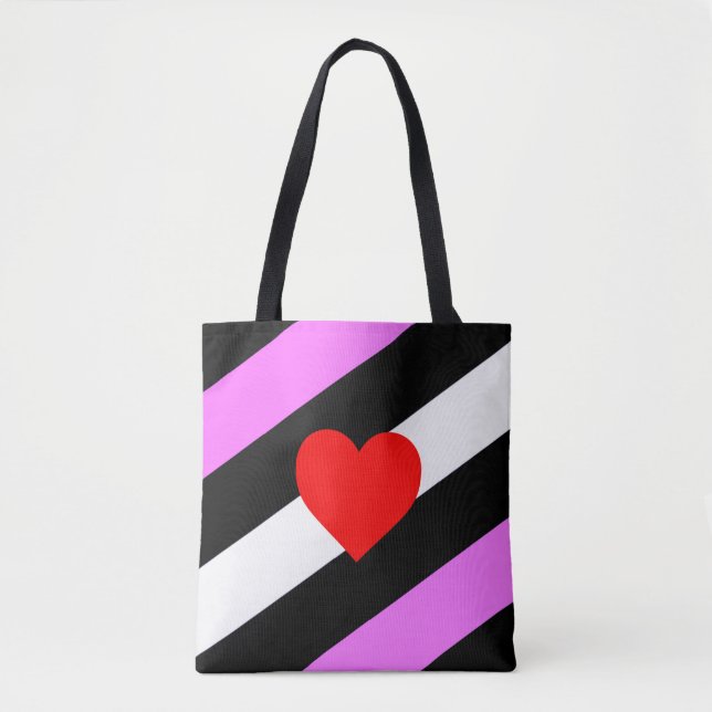 Bolsa Tote Bandeira do Orgulho da Garota de Couro (Frente)