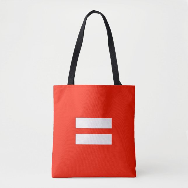 Bolsa Tote Bandeira do Orgulho da Igualdade (Frente)