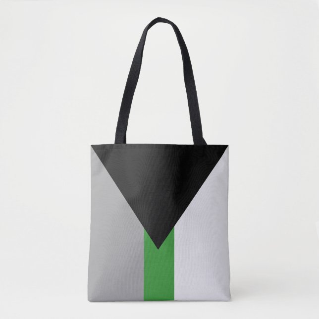 Bolsa Tote Bandeira do Orgulho Demiromântico (Frente)
