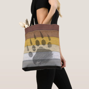 Bolsa Tote bandeira do orgulho do urso SlipperyJoe's textura