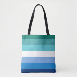 Bolsa Tote Bandeira do Orgulho Gay Masculino (Azul)