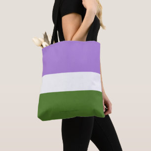Bolsa Tote Bandeira do orgulho genderqueer SlipperyJoe's lava
