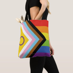 Bolsa Tote Bandeira do orgulho intersexo de SlipperyJoe's fun