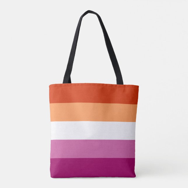 Bolsa Tote Bandeira do Orgulho Lésbico (Verso)