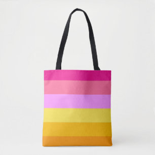 Bolsa Tote Bandeira do Orgulho Lésbico (Amanhecer)