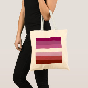 Bolsa Tote bandeira do orgulho lésbico feminino da SlipperyJo