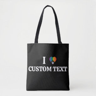 Bolsa Tote Bandeira do Orgulho LGBTQ Personalizada Arco-íris