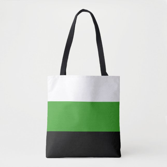 Bolsa Tote Bandeira do Orgulho Neutrois (Frente)