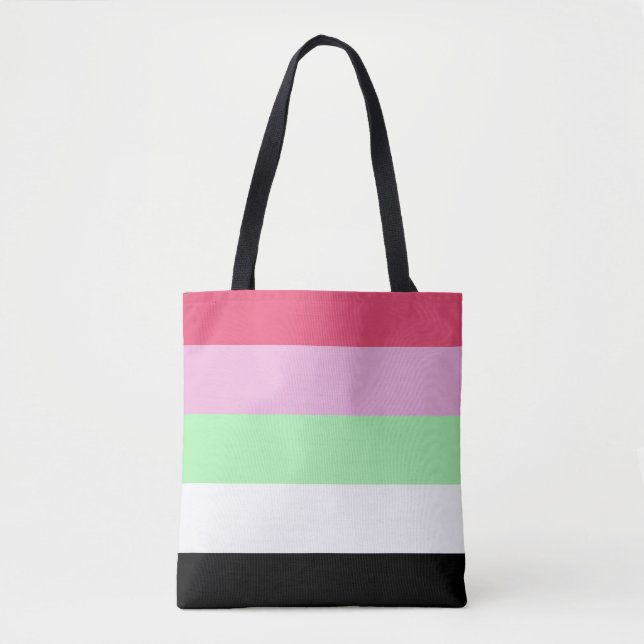 Bolsa Tote Bandeira do Orgulho Recipromântico (Frente)