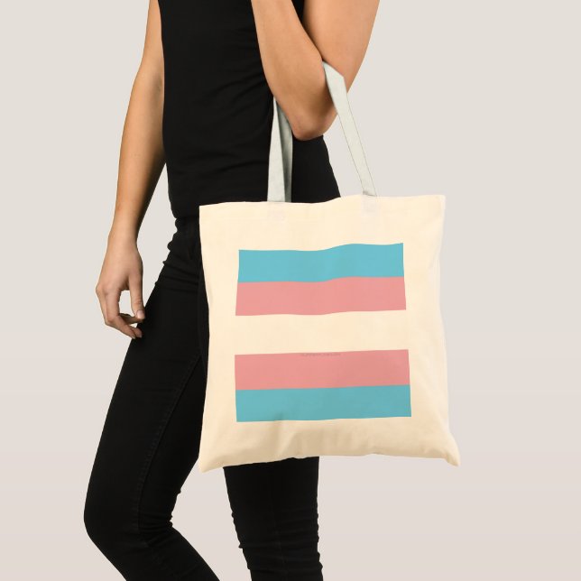Bolsa Tote bandeira do orgulho transgênero da diversidade Sli (Frente (produto))