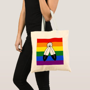 Bolsa Tote bandeira do orgulho two-spirit de SlipperyJoe simb