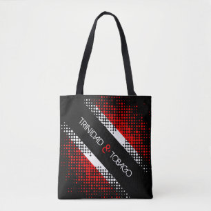 Bolsa Tote Bandeira do padrão de ponto Abstrato Trinidad e T