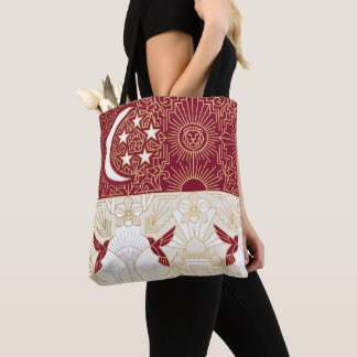 Bolsa Tote Bandeira do Patrimônio Art Déco | Nome Personaliza
