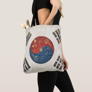 Bolsa Tote Bandeira do Patrimônio Art Déco Nome Personaliza