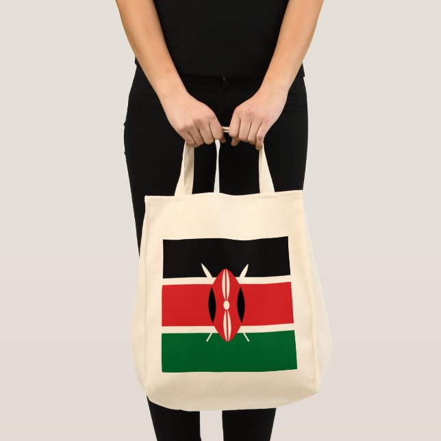 Bolsa Tote Bandeira do Quénia (Frente (produto))