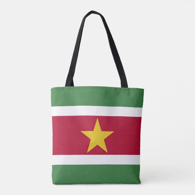 Bolsa Tote Bandeira do Suriname (Verso)
