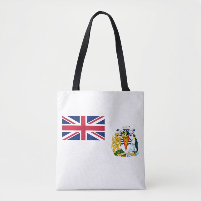 Bolsa Tote Bandeira do Território Antártico Britânico (Frente)