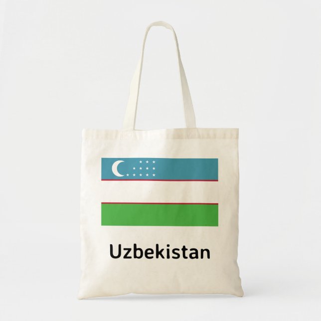 Bolsa Tote Bandeira do Usbequistão (Frente)