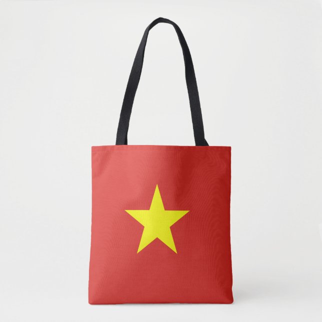 Bolsa Tote bandeira do Vietname (Frente)