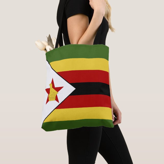 Bolsa Tote Bandeira do Zimbabué (Close Up)