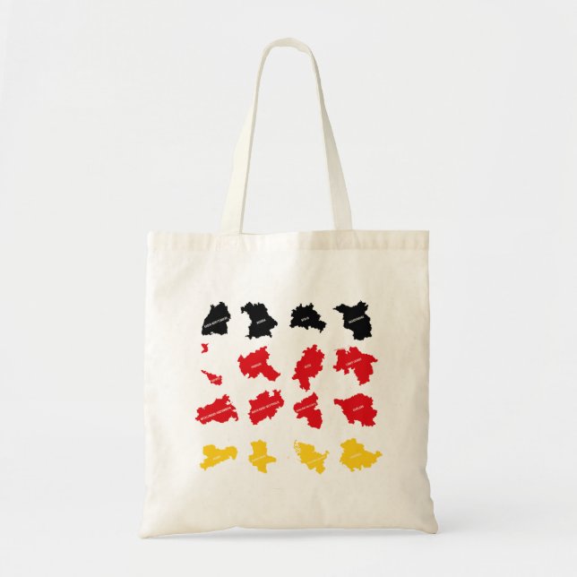 Bolsa Tote Bandeira dos Estados Alemães (Frente)