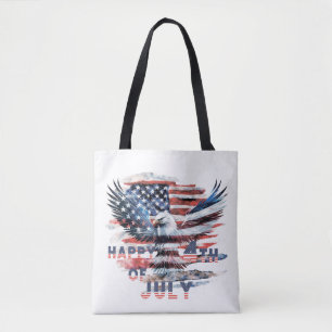Bolsa Tote Bandeira e águia dos Estados Unidos. Independência