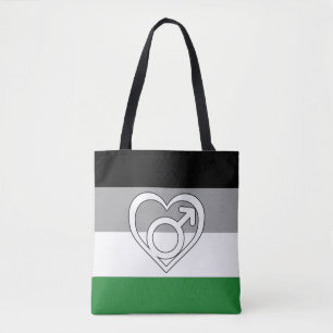 Bolsa Tote Bandeira e Símbolo do Orgulho Androfilia