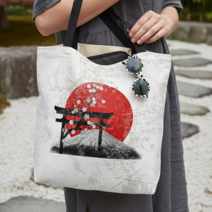 Bolsa Tote Bandeira e símbolos de Japão ID153