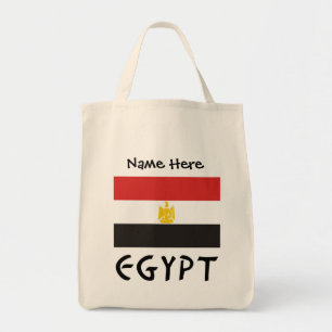 Bolsa Tote Bandeira Egípcia e Egito Personalizados