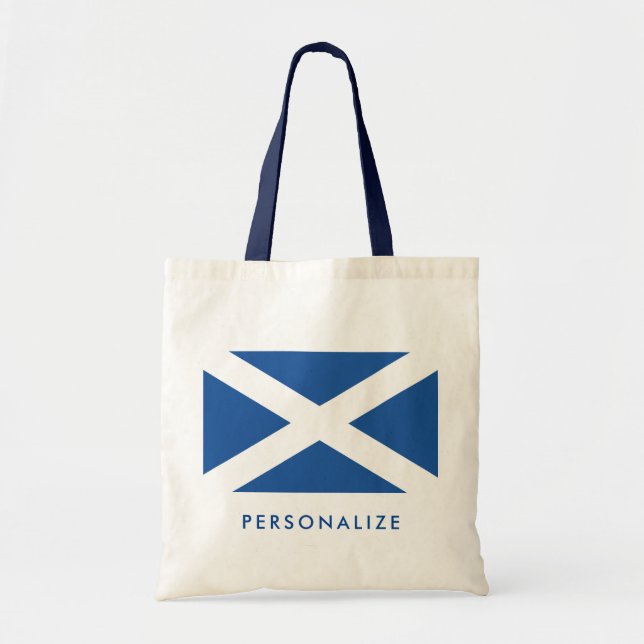 Bolsa Tote Bandeira escocesa da sacola do costume de Scotland (Frente)