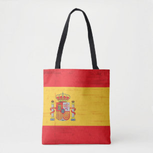 Bolsa Tote Bandeira espanhola do grunge