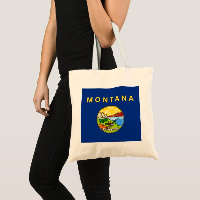 Bolsa Tote Bandeira estatal de Montana (Frente (produto))