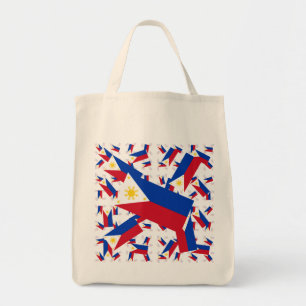 Bolsa Tote Bandeira filipina em várias camadas coloridas