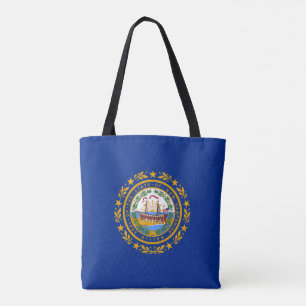 Bolsa Tote Bandeira Granite Stater, Bandeira de New Hampshire