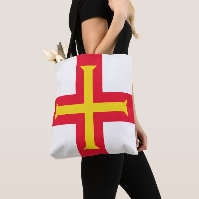 Bolsa Tote bandeira Guernsey (Close Up)