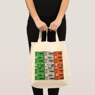 Bolsa Tote Bandeira Irlandesa do Kiss Me