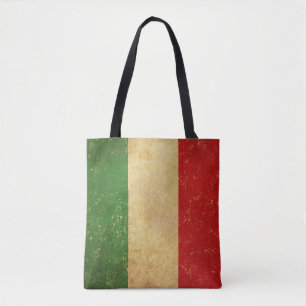 Bolsa Tote Bandeira Italiana Vintage Grunge