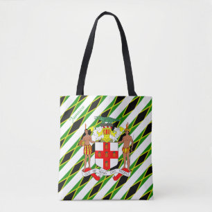 Bolsa Tote Bandeira jamaicana das listras
