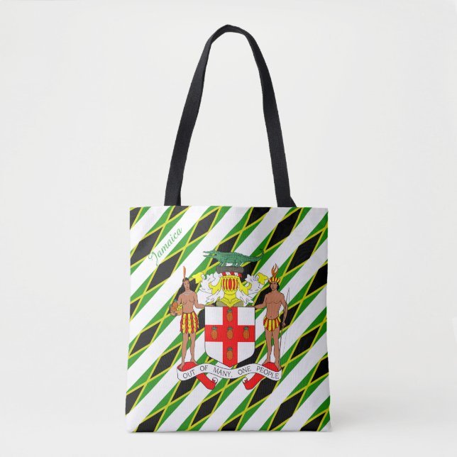 Bolsa Tote Bandeira jamaicana das listras (Frente)