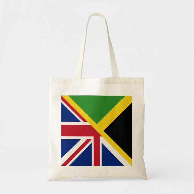 Bolsa Tote Bandeira jamaicana inglesa | Bandeira Half Jamaica (Frente)