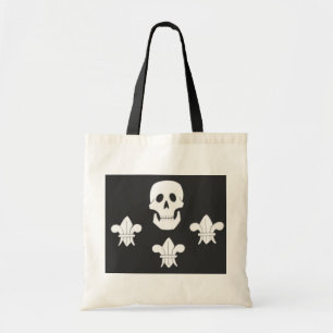 Bolsa Tote Bandeira JOLLY ROGER CRÂNIO E TRÊS LÍRIOS