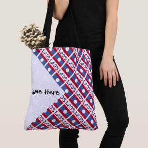 Bolsa Tote Bandeira Laociana Laos Personalização Preta em Mos