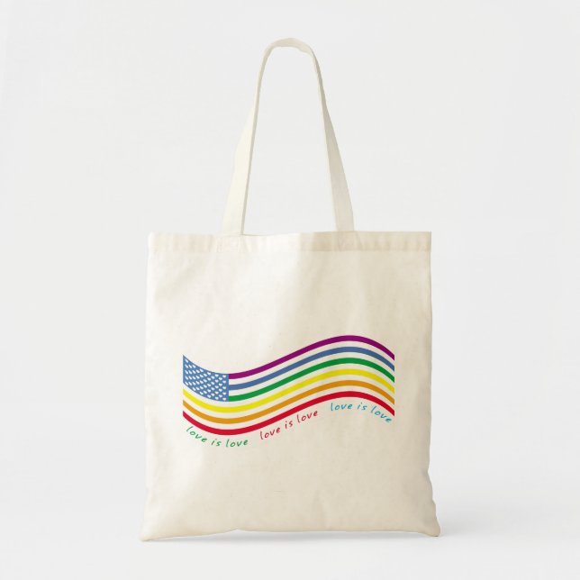 Bolsa Tote bandeira LGBT (Frente)