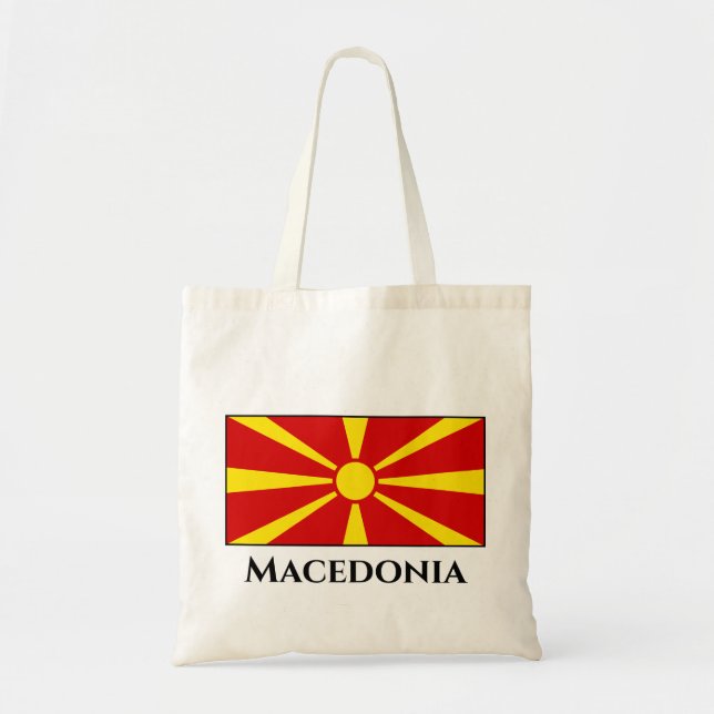Bolsa Tote Bandeira Macedônia (Macedônia) (Frente)