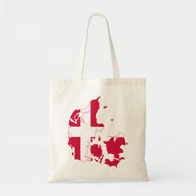 Bolsa Tote Bandeira Mapa Dinamarca (Frente)