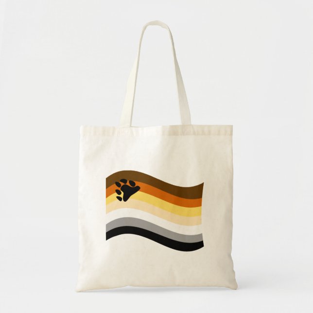 Bolsa Tote Bandeira Ondulada da Orgulho do Urso (Frente)