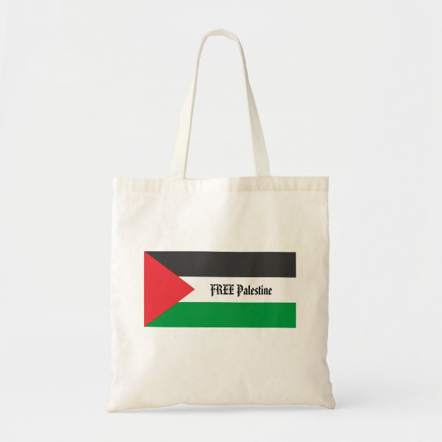 Bolsa Tote Bandeira Palestina Livre sob medida (Frente)