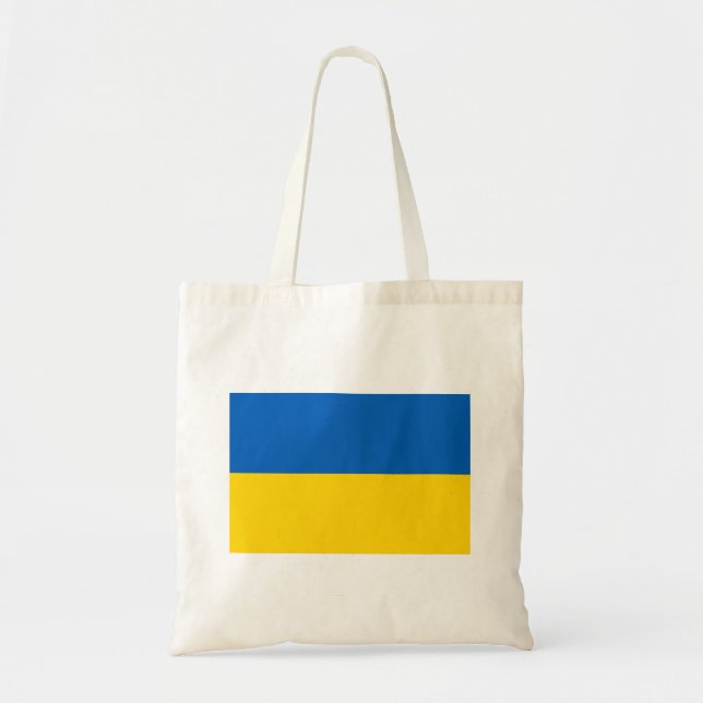 Bolsa Tote Bandeira Patriótica da Ucrânia (Frente)
